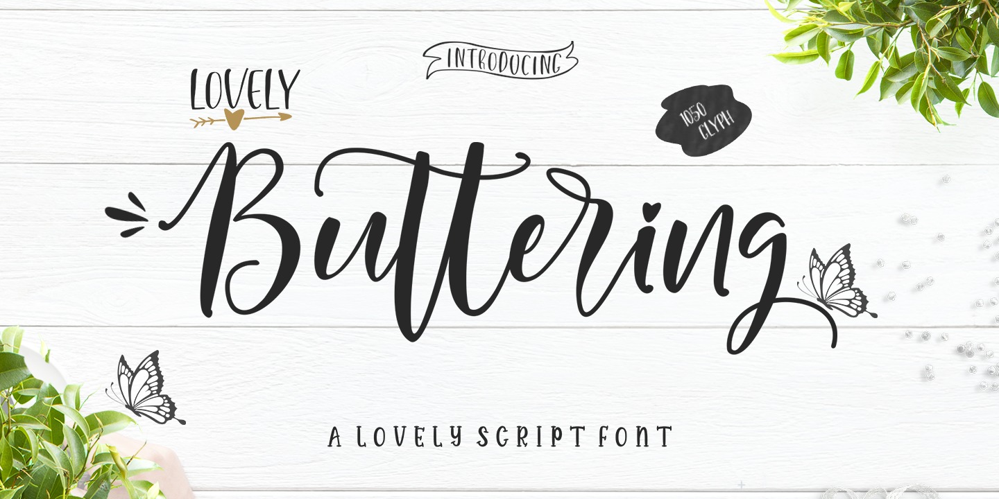 Lovely Buttering Script Font
